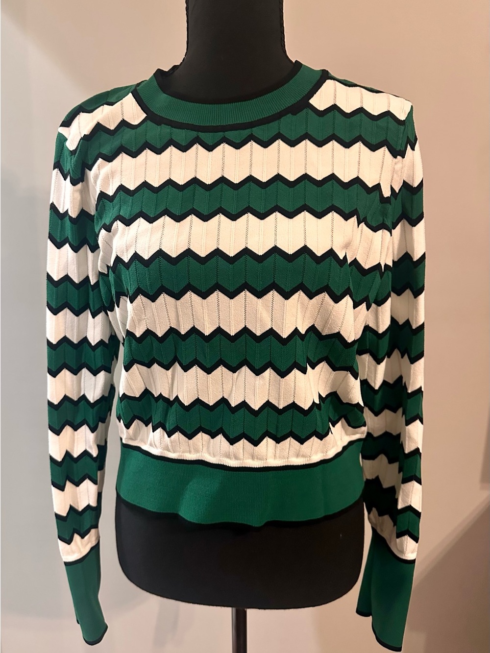 Veronica Beard | Women’s Amalie Chevron Stripe Crewneck Pullover Size Medium